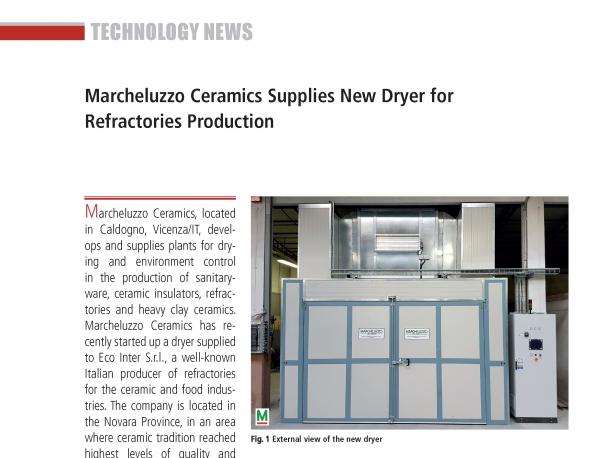Eco-Inter (Ita) adopts new refractory drying technologies